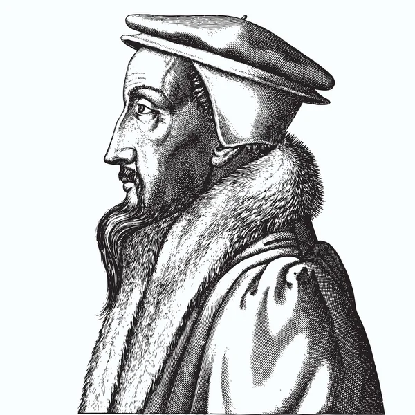 John Calvin — Vettoriale Stock