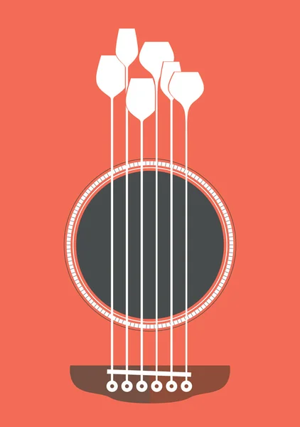 Fiesta acústica — Vector de stock