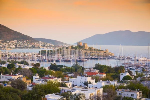 Bodrum i solnedgången, Turkiet — Stockfoto