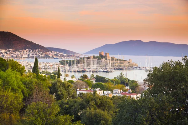 Bodrum v západu slunce, Turecko — Stock fotografie