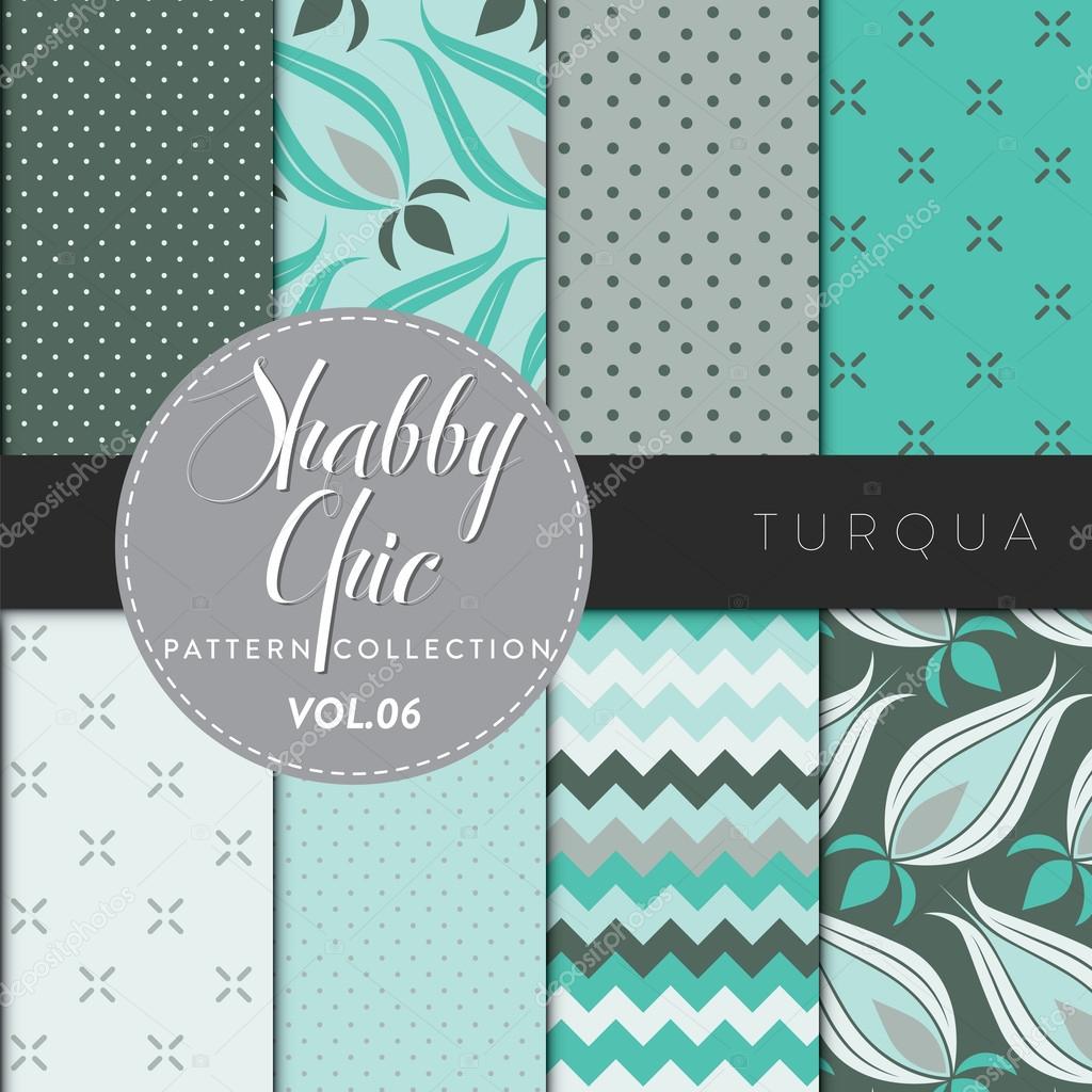 Shabby Chic Pattern Collection - Turqua Stock Vector Image by ...