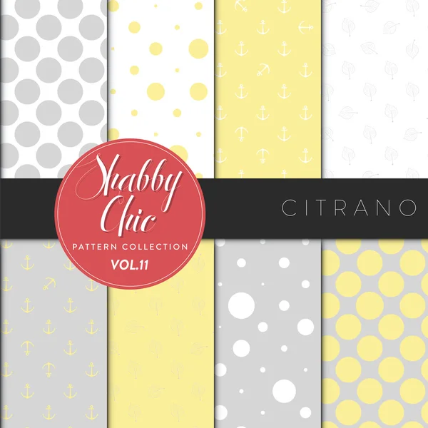 Shabby Chic mönster Collection - Citrano — Stock vektor