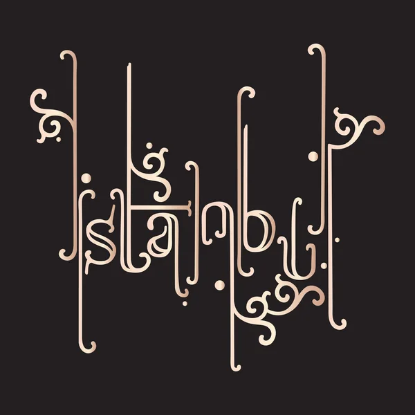 Creative Istanbul Typography — Stock Vector