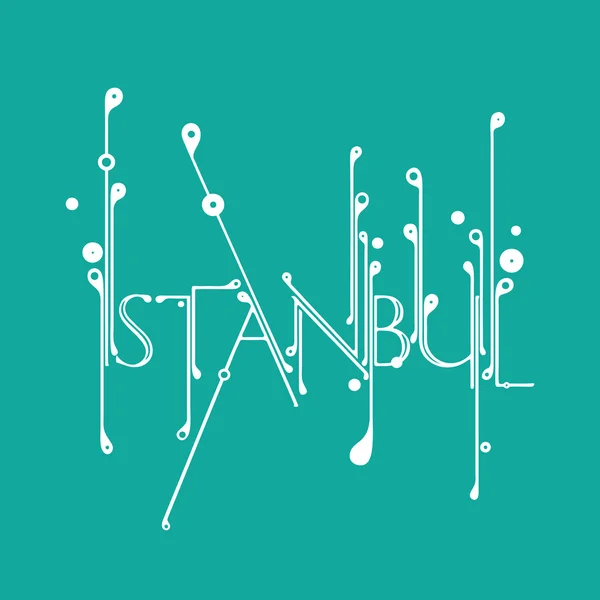 Creative Istanbul Typography — Stock Vector