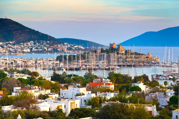 Bodrum i solnedgången, Turkiet — Stockfoto