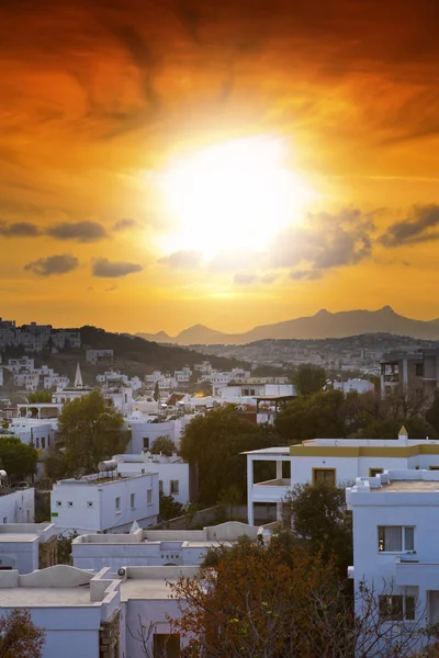 Günbatımı, Türkiye'de Bodrum'da — Stok fotoğraf