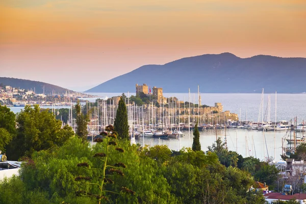 Bodrum en la puesta del sol, Turquía — Foto de Stock