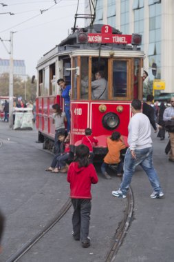 Refugee kids in Istanbul clipart