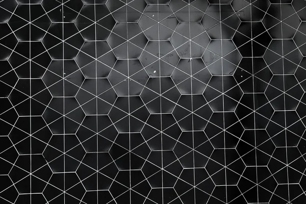 Parede cerâmica hexagonal — Fotografia de Stock