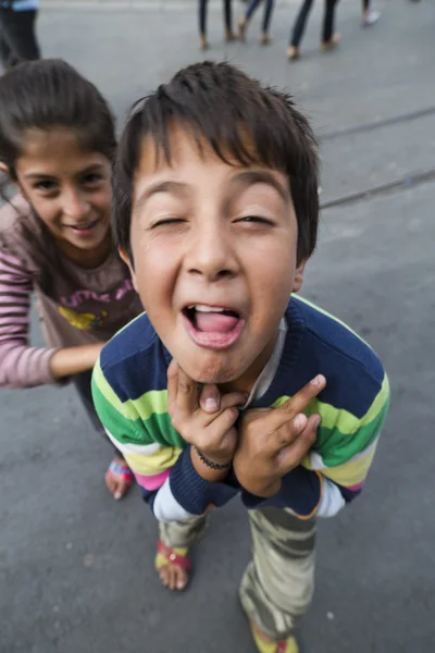 Bambini rifugiati a Istanbul — Foto Stock