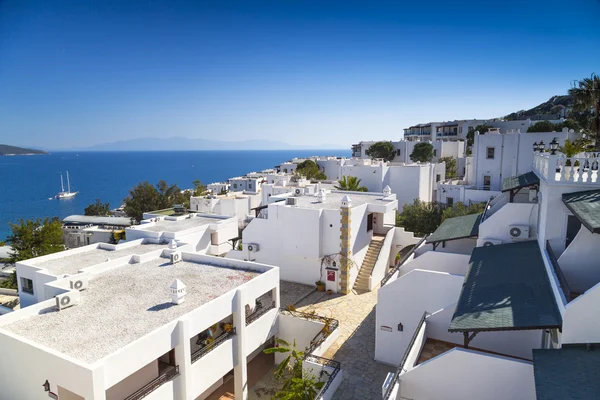 Vista de la ciudad de Bodrum situada en la costa del Egeo de Turquía — Foto de Stock