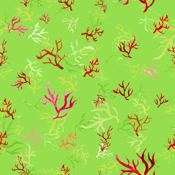 Watercolor coral pattern — Stock Photo, Image