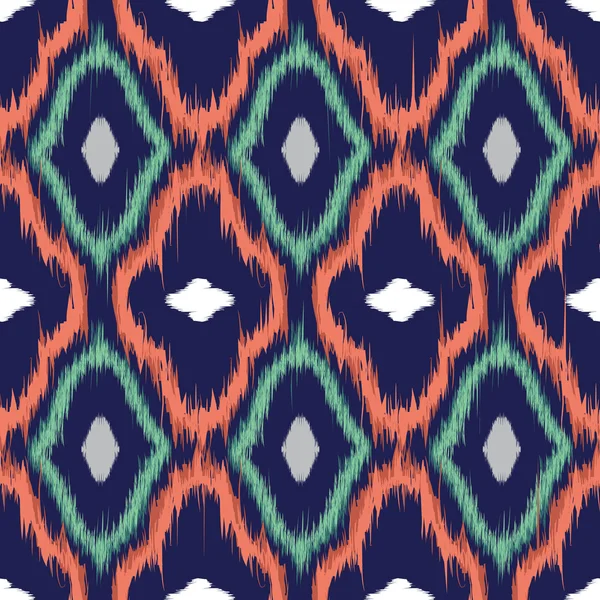 Ikat seamless pattern design — Stock vektor