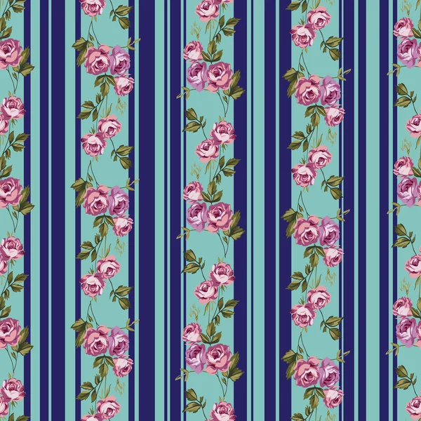 Roses and stripes — Stockvector