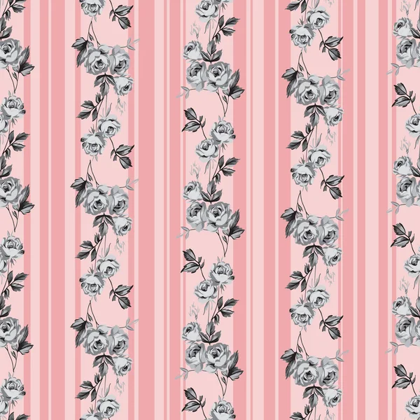 Roses and stripes — Stockový vektor