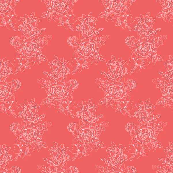 Rose Drawing Pattern — Stock Photo, Image