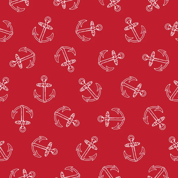 Anchor seamless pattern — Stock Vector