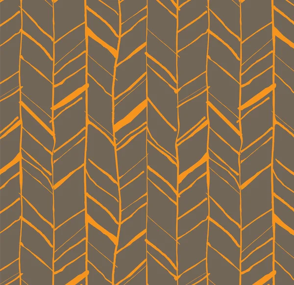 Modèle à chevrons dessiné à la main — Image vectorielle