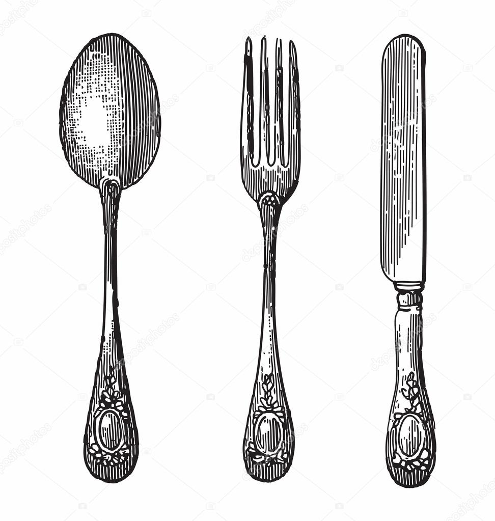 Vintage cutlery — Stock Vector © EnginKorkmaz 79519472