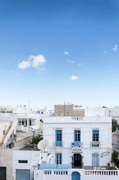Vue détaillée architecturale de l'architecture traditionnelle tunisienne — Photo