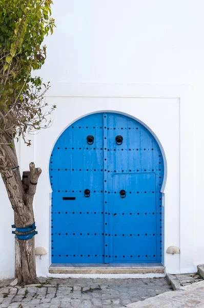 Architektonische Detailansicht traditioneller tunesischer Architektur — Stockfoto