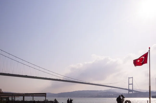 View from the Bosphorus which devides Europe from Asia, Istanbul, Turkey. — Stock Photo, Image