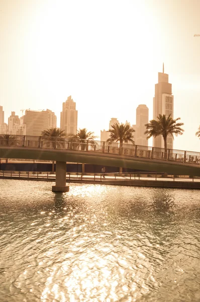Vedere din districtul Emaar, centrul Dubaiului, Emiratele Arabe Unite — Fotografie, imagine de stoc