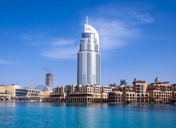 Widok z Emaar dzielnica, centrum Dubaju, Zjednoczone Emiraty Arabskie — Zdjęcie stockowe