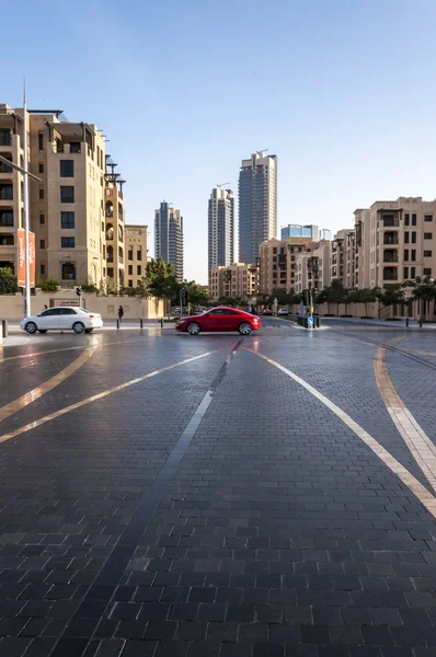 Pohled na Emaar okres, downtown Dubai, Spojené arabské emiráty — Stock fotografie