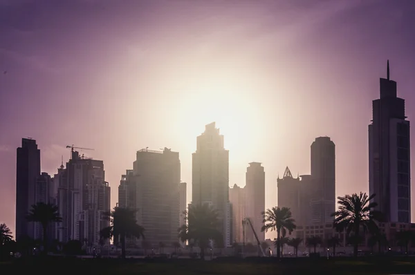 Перегляд Emaar повіт центрі міста Дубаї, ОАЕ — стокове фото