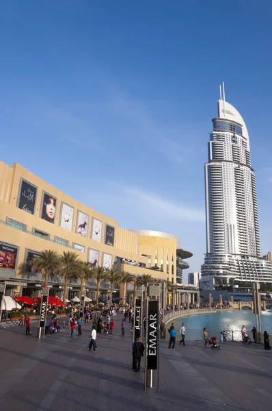 Weergave van Emaar district, centrum van Dubai, Verenigde Arabische Emiraten — Stockfoto