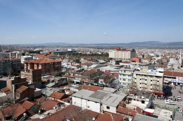 Utsikt över centrala distriktet av Bursa, kalkoner 4: e största stad — Stockfoto