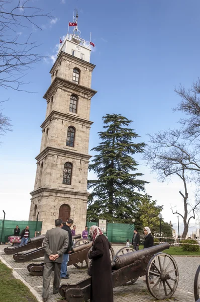 Historischer uhrturm im tophane bezirk von bursa-stadt, marmarmara, truthahn — Stockfoto