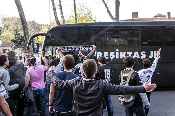 Besiktas Football Club szurkolók, Isztambul — Stock Fotó