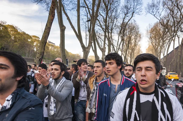 Partidarios del Besiktas Football Club, Estambul — Foto de Stock