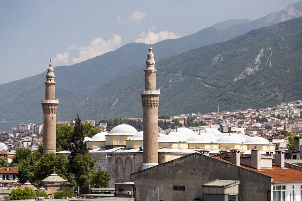 Pohled na centrální čtvrti Bursa, krůt 4. největší město — Stock fotografie