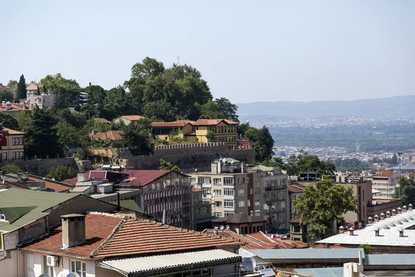 Widok na centrum dzielnicy Bursa, indyki 4 największe miasto — Zdjęcie stockowe