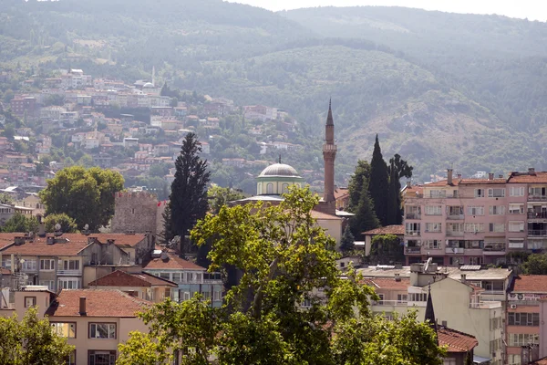 Pohled na centrální čtvrti Bursa, krůt 4. největší město — Stock fotografie