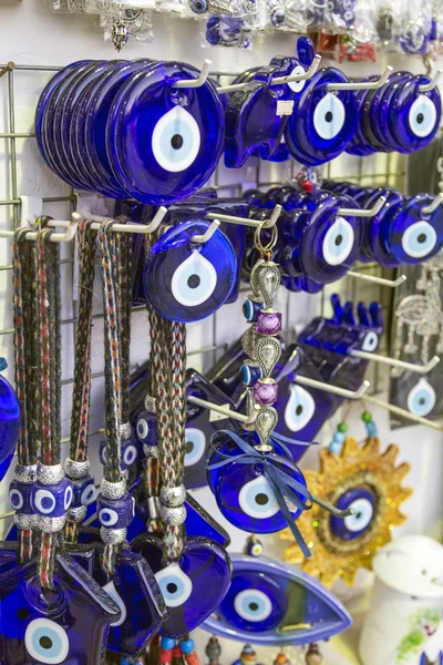 Turkish evil eye charms, touristic gifts — Stock Photo, Image