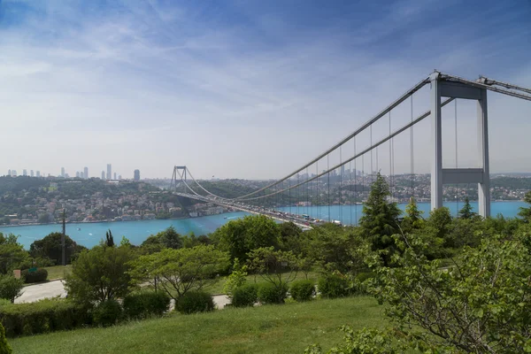 Istanbul celkový pohled od Otagtepe, Beykoz — Stock fotografie