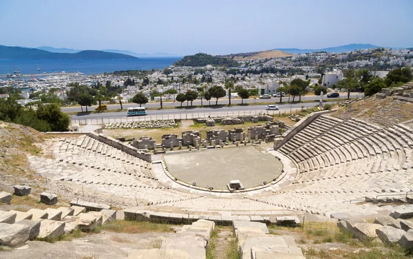 Oude Romeinse amfitheater in Bodrum, Turkije — Stockfoto