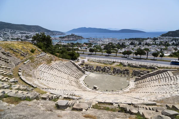 Bodrum, Türkiye'de antik Roma amfi tiyatro — Stok fotoğraf