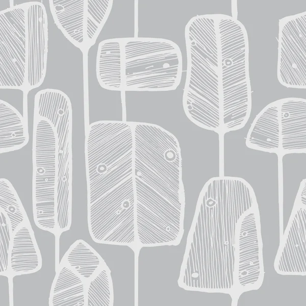 추상적인 낙서 나무와 함께 완벽 한 패턴 디자인 — 스톡 벡터