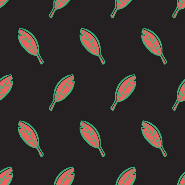 귀여운 잎 원활한 패턴 — 스톡 벡터