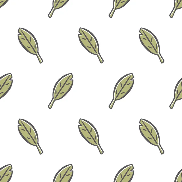 かわいい葉のシームレス パターン — ストックベクタ