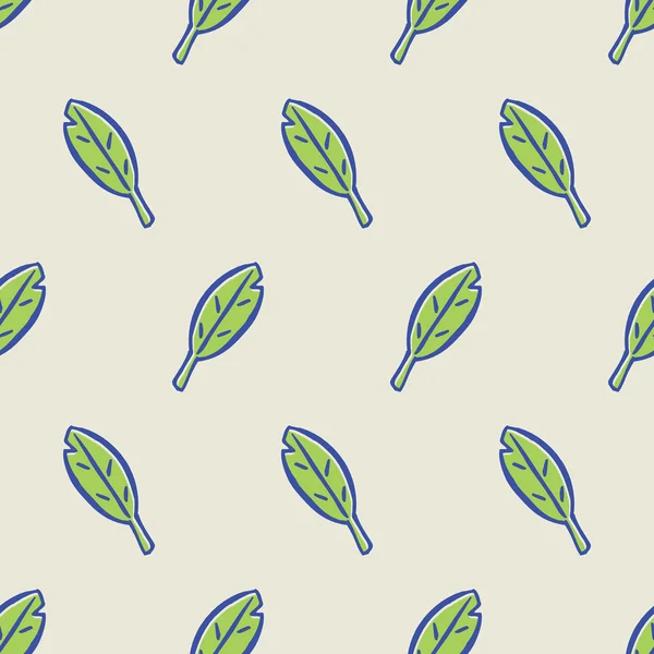 かわいい葉のシームレス パターン — ストックベクタ