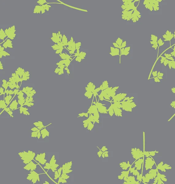 Seamless pattern design with parsley leaves — 스톡 벡터