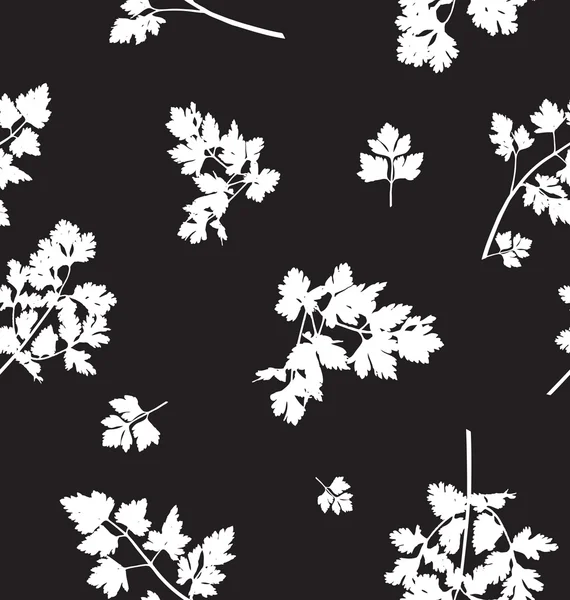 Seamless pattern design with parsley leaves — Stok Vektör