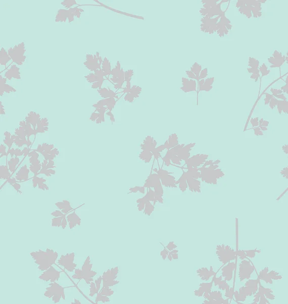 Seamless pattern design with parsley leaves — 스톡 벡터