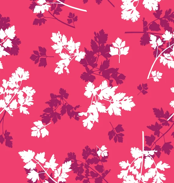 Seamless pattern design with parsley leaves — 스톡 벡터